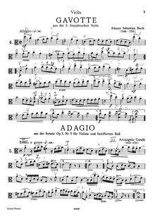 Partition de viole de gambe, 6 French , Bach, Johann Sebastian