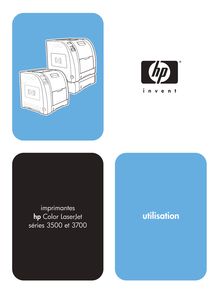 Notice Imprimantes HP  Color LaserJet 3700n