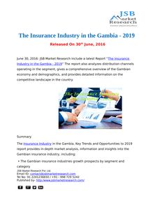 The Insurance Industry in the Gambia - 2019