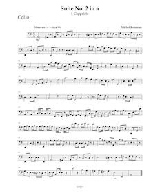 Partition violoncelle,  No.2 en A minor, A minor, Rondeau, Michel