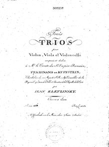 Partition violoncelle, Trios pour violon, viole de gambe et violoncelle