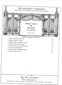 Partition complète, Barcarolle en A minor, A minor, Faulkes, William