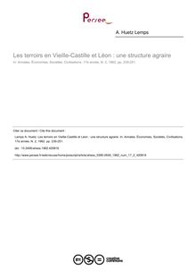 Les terroirs en Vieille-Castille et Léon : une structure agraire - article ; n°2 ; vol.17, pg 239-251