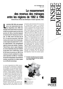 Le resserrement des revenus des ménages entre les régions sur la période 1982-19