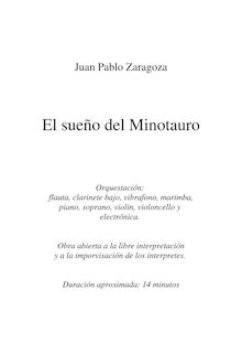 Partition complète, El Sueño del Minotauro, The Dream of Minotaur