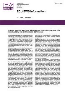 ECU-EWS Information. 4 1990 Monatlich