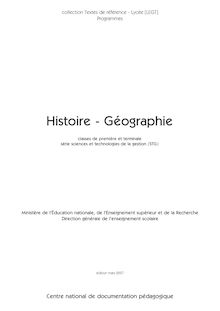 Histoire - Géographie
