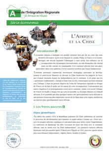 L Afrique et la Chine - Série économie