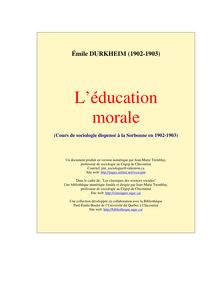 L éducation morale