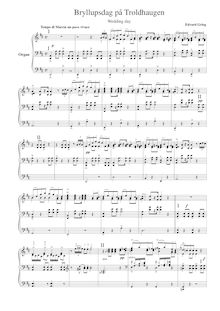 Partition orgue score, lyrique pièces, Op.65, Grieg, Edvard
