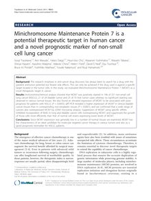 Minichromosome Maintenance Protein 7 is a potential therapeutic target in human cancer and a novel prognostic marker of non-small cell lung cancer