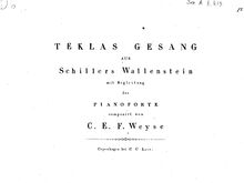 Partition complète (F-sharp minor), Teklas Gesang aus Schillers Wallenstein
