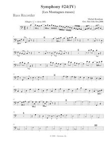Partition basse enregistrement , Symphony No.24, C major, Rondeau, Michel par Michel Rondeau