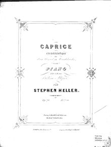 Partition complète, Caprice Caracteristique, Op.76, Caprice Caracteristique on a Theme of Mendelssohn