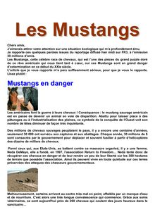 Mustangs en danger