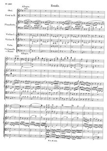 Partition , Rondo, Piano Concerto No.6, B♭ major, Mozart, Wolfgang Amadeus