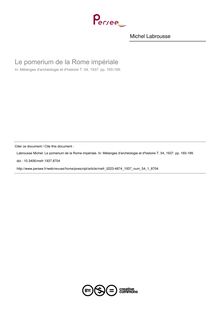 Le pomerium de la Rome impériale - article ; n°1 ; vol.54, pg 165-199