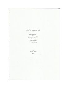 Partition Segment 1, Ani s Papyrus, Pera Oratorio after the Book of Dead