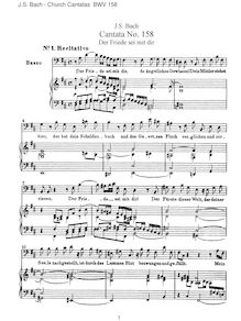Partition complète, Der Friede sei mit dir, Bach, Johann Sebastian par Johann Sebastian Bach