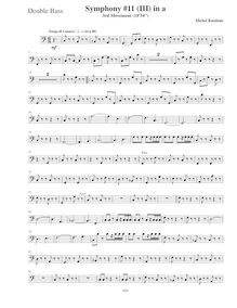 Partition Basses, Symphony No.11  Latin , A minor, Rondeau, Michel par Michel Rondeau