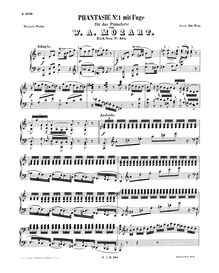 Partition complète, Prelude et Fugue, C major, Mozart, Wolfgang Amadeus par Wolfgang Amadeus Mozart