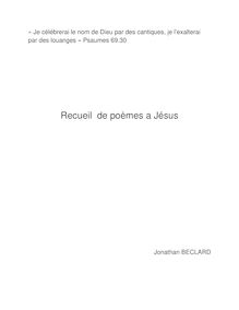 Recueil de poèmes a Jésus 