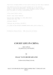 Court Life in China