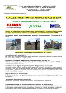 C.A.C.E.S. CAT.8 (TRACTEUR AGRICOLE DE PLUS DE 50CV)