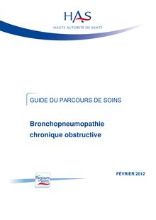 Bronchopneumopathie chronique obstructive (BPCO) - Parcours de soins - Guide parcours de soins BPCO