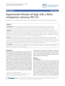Experimental infection of dogs with a feline endogenous retrovirus RD-114
