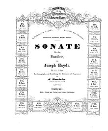Partition complète, Piano Sonata No.40 en G major, Haydn, Joseph