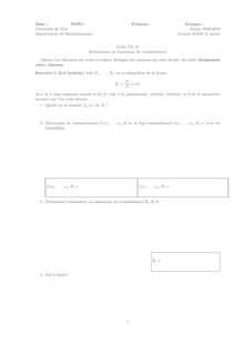Date NOM Prenom Groupe Universite de Nice Annee Departement de Mathematiques Licence MASS 2e annee