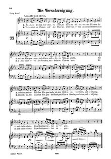 Partition complète (E♭ major), Die Verschweigung, F major