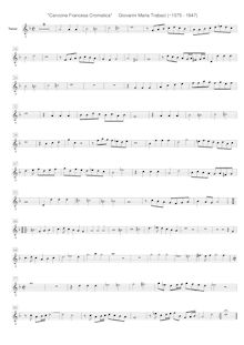 Partition ténor , partie [G2 clef], Canzona Francesca cromatica