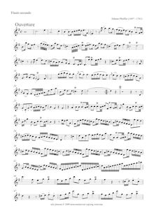 Partition flûte 2, Ouverture en G major pour 2 flûtes, basson et cordes