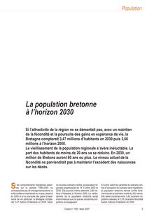 La population bretonne à l horizon 2030
