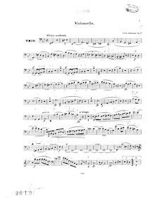 Partition de violoncelle, Piano Trio, G minor, Schumann, Clara