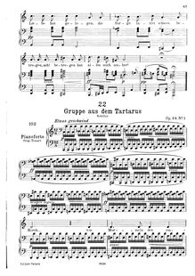 Partition complète, transposition pour low voix, Gruppe aus dem Tartarus, D.583 (2nd version)
