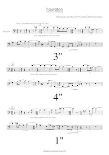 Partition basson, five foci pour vent quintette, Psimikakis-Chalkokondylis, Nikolaos-Laonikos