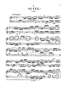 Partition complète (BWV 818), A minor, Bach, Johann Sebastian