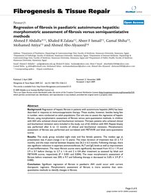 Regression of fibrosis in paediatric autoimmune hepatitis: morphometric assessment of fibrosis versus semiquantiatative methods