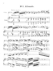 Partition de piano,  No.1 pour violon, G minor, Ries, Franz