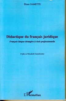 Didactique du français juridique