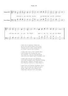 Partition Ps.150: Lobt Gott en seinem Heiligtum, SWV 255, Becker Psalter, Op.5