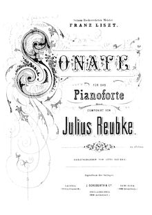 Partition complète, Piano Sonata, Reubke, Julius