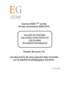 Licence EGM 1 année Année universitaire 2009 2010 Dossier de cours ...