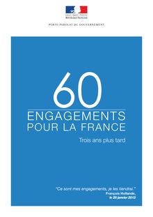 2012-2015 : 60 engagements pour la France - Quinquennat Hollande