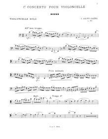 Partition de piano et partition de violoncelle, violoncelle Concerto No.1