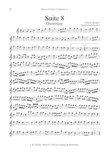 Partition  8 en C major - parties complètes(violons I, violons II, altos I, altos II, violoncelles/Basses), Le Journal Du Printemps