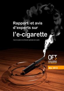 Rapport et avis d’experts sur l’e-cigarette Mai 2013 